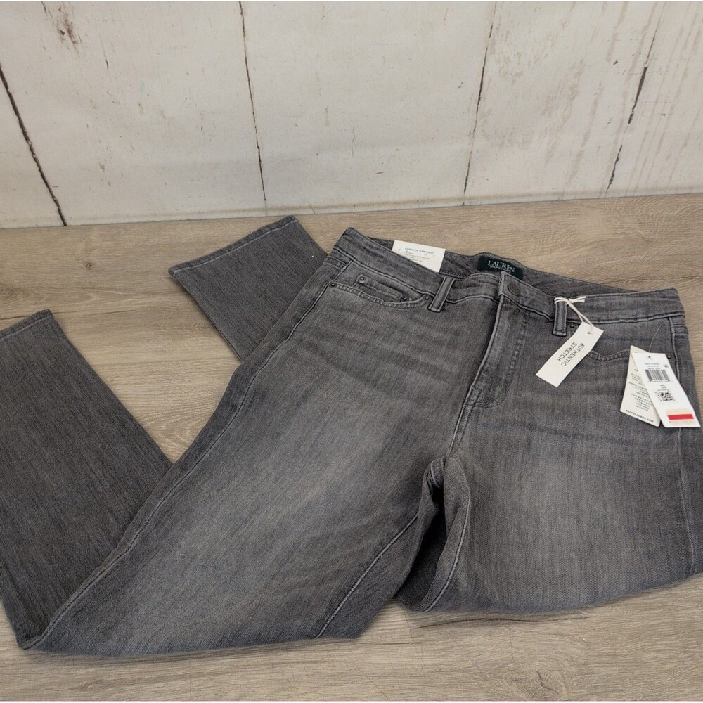 Lauren Ralph Lauren Women's Premier Straight Ankle Jeans Grey Size 10/30  New